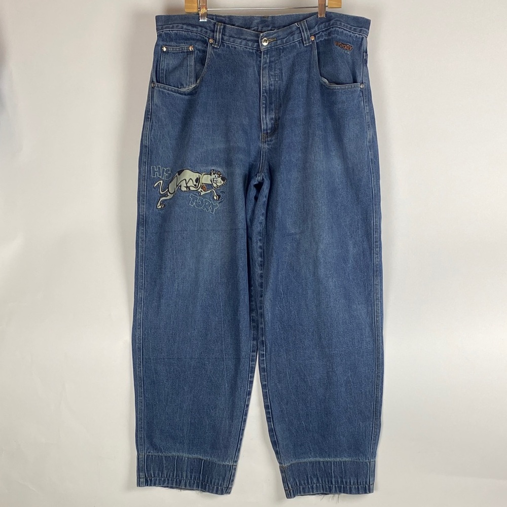 RARE VTG Iceberg History Denim Jeans Scooby Doo Tag 42 Runs 39